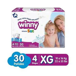 Pañales Winny Etapa 4x30 Ultratrim Sec