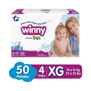 Pañales Winny Etapa 4x50 Ultratrim Sec