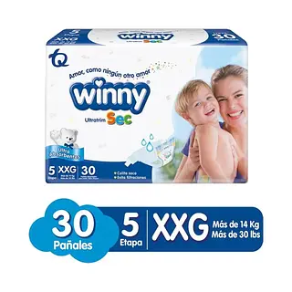 Pañales Winny Etapa 5x30 Ultratrim Sec