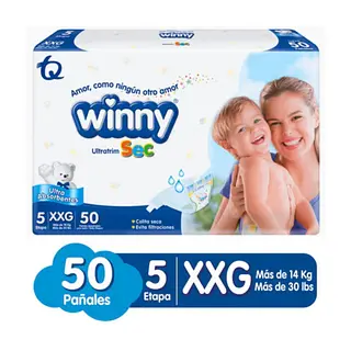 Pañales Winny Etapa 5x50 Ultratrim Sec
