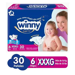 Pañales Winny Etapa 6x30 Gold Fit