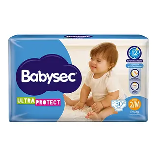 Pañales Babysec Etapa 2x30 Ultra Protect