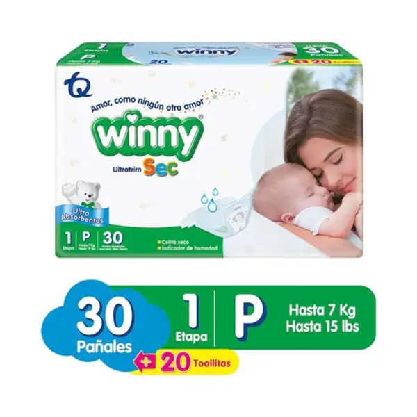 Pañales Winny Etapa 1x30 Ultratrim Sec